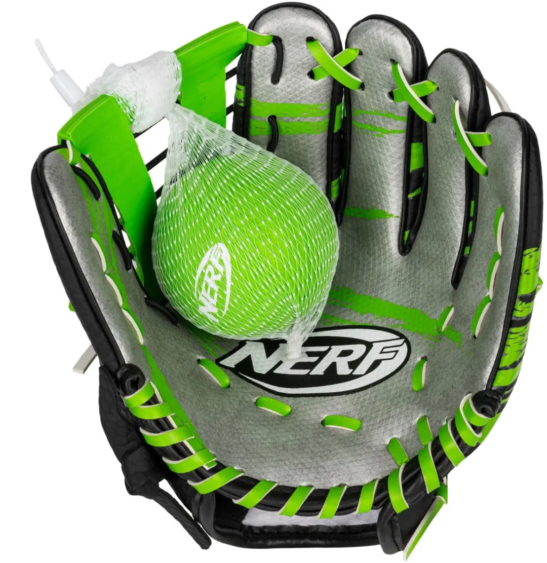 Nerf Honkbalhandschoen & Bal - Groen/Zwart