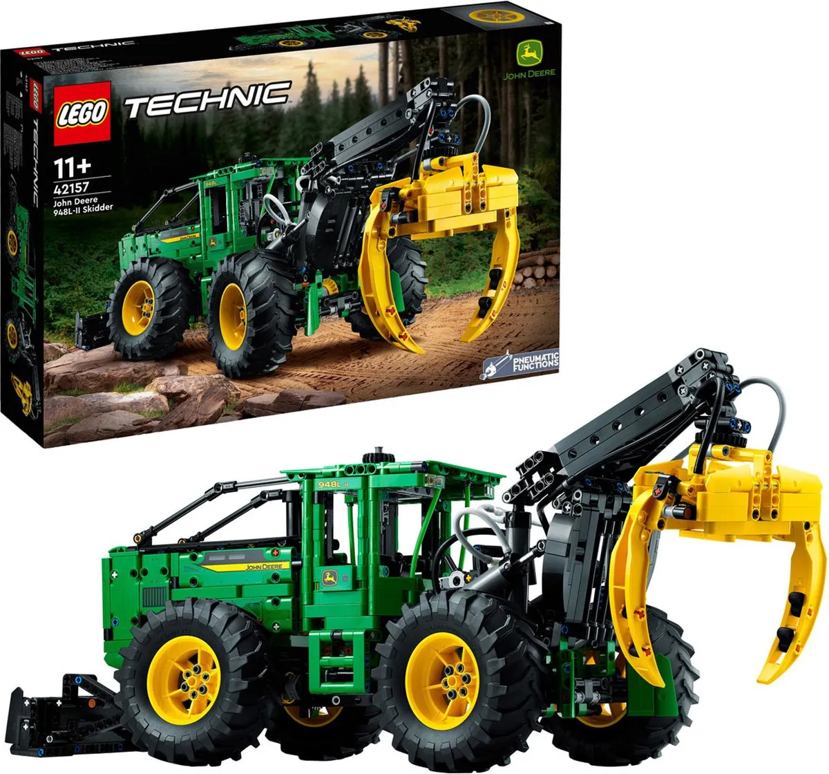 LEGO Technic John Deere 948L-II Skidder Bouwpakket 1492 Stukken - afbeelding 2 van 6