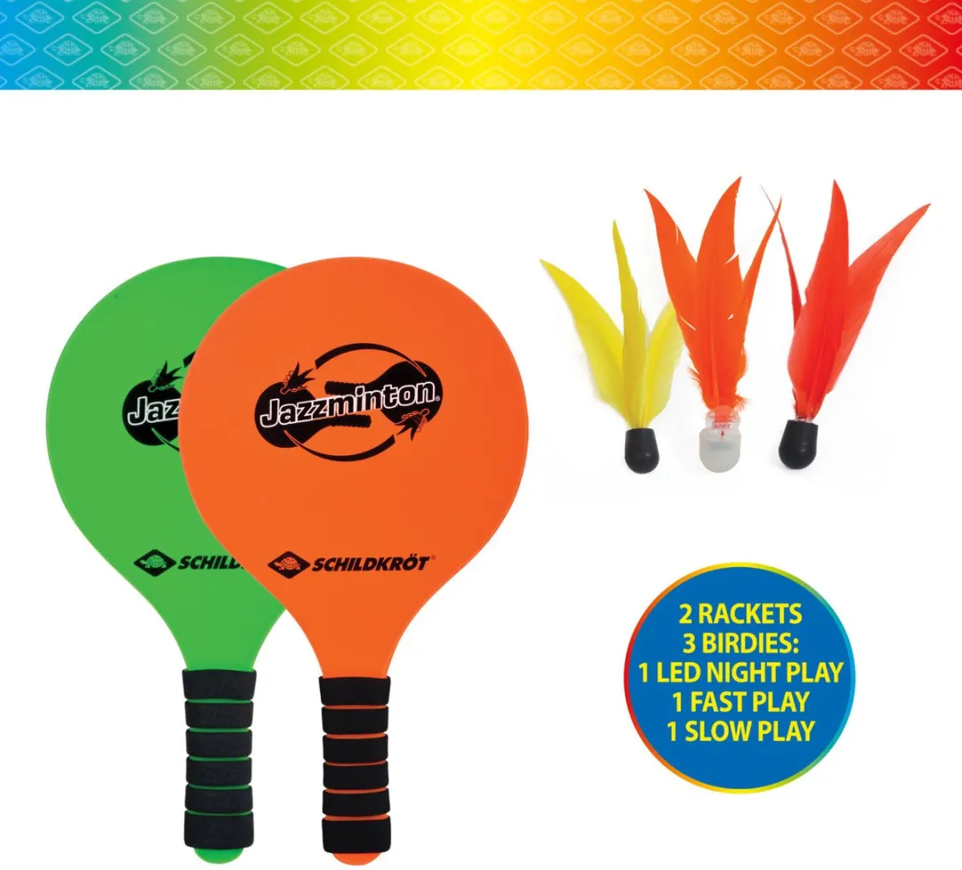 Schildkröt Jazzminton Set Beachball & LED Birdies - 2 Stuks Multicolor