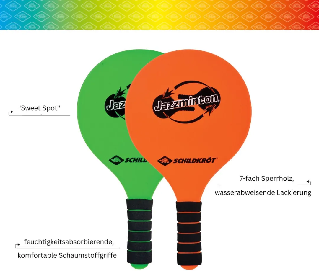 Schildkröt Jazzminton Set Beachball & LED Birdies - 2 Stuks Multicolor