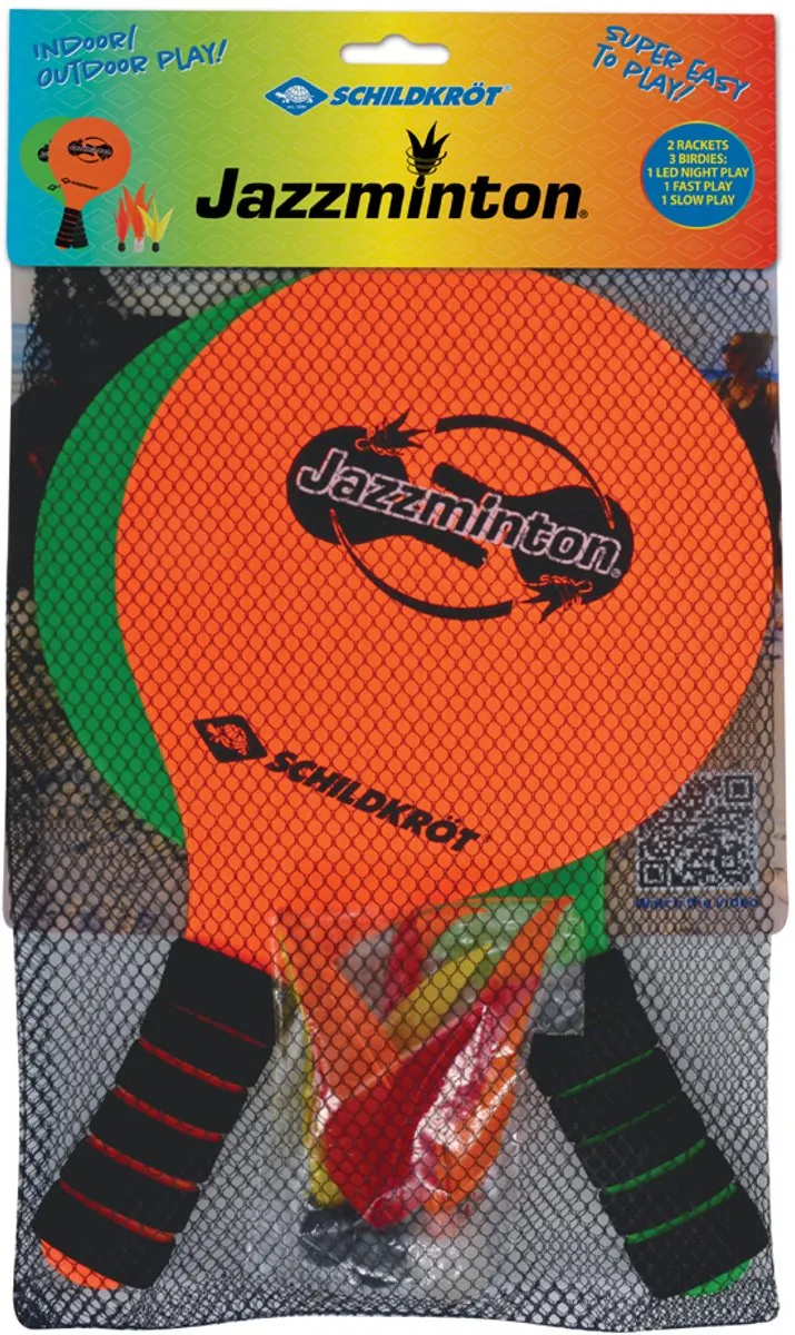 Schildkröt Jazzminton Set Beachball & LED Birdies - 2 Stuks Multicolor