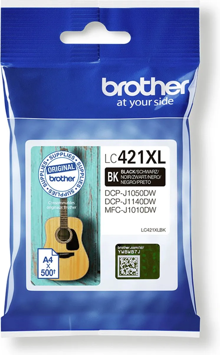 Brother LC-421XLBK Hoge Capaciteit Cartridge - Zwart