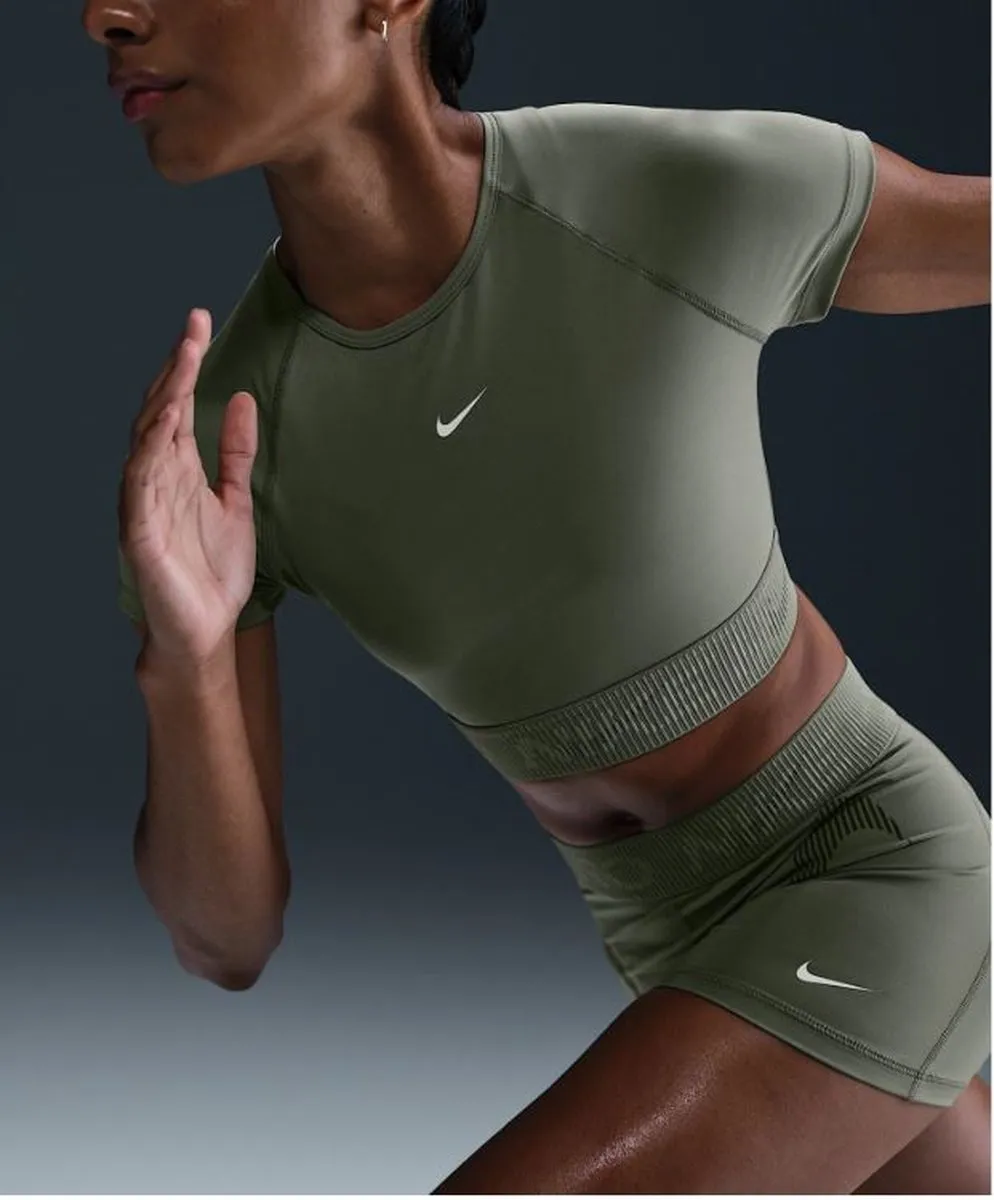 Nike Pro Dri-FIT Crop Top Dames HM6369-320 - Maat M