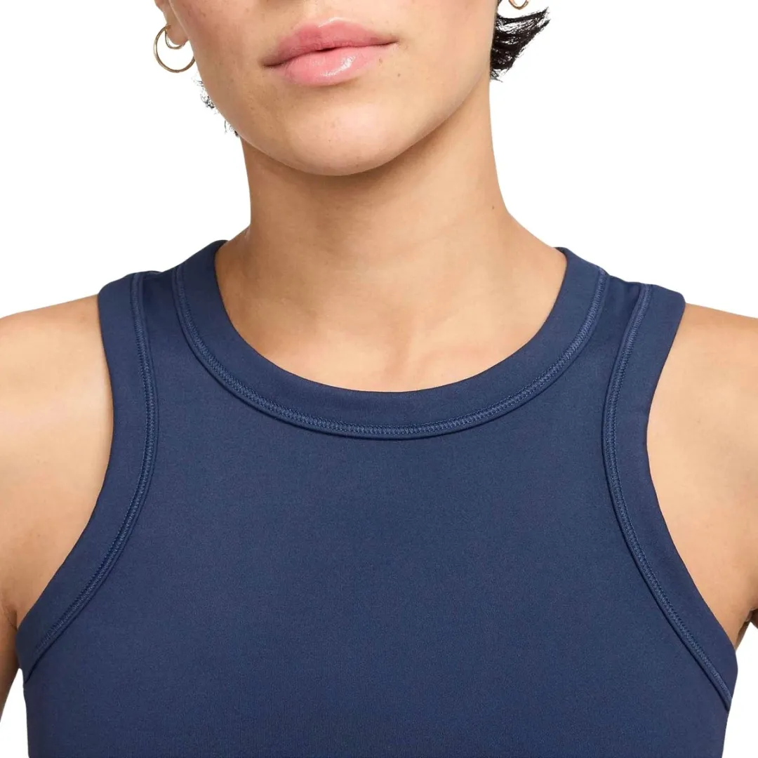 Nike One Fitted Dri-FIT Cropped Tanktop L - Navy
