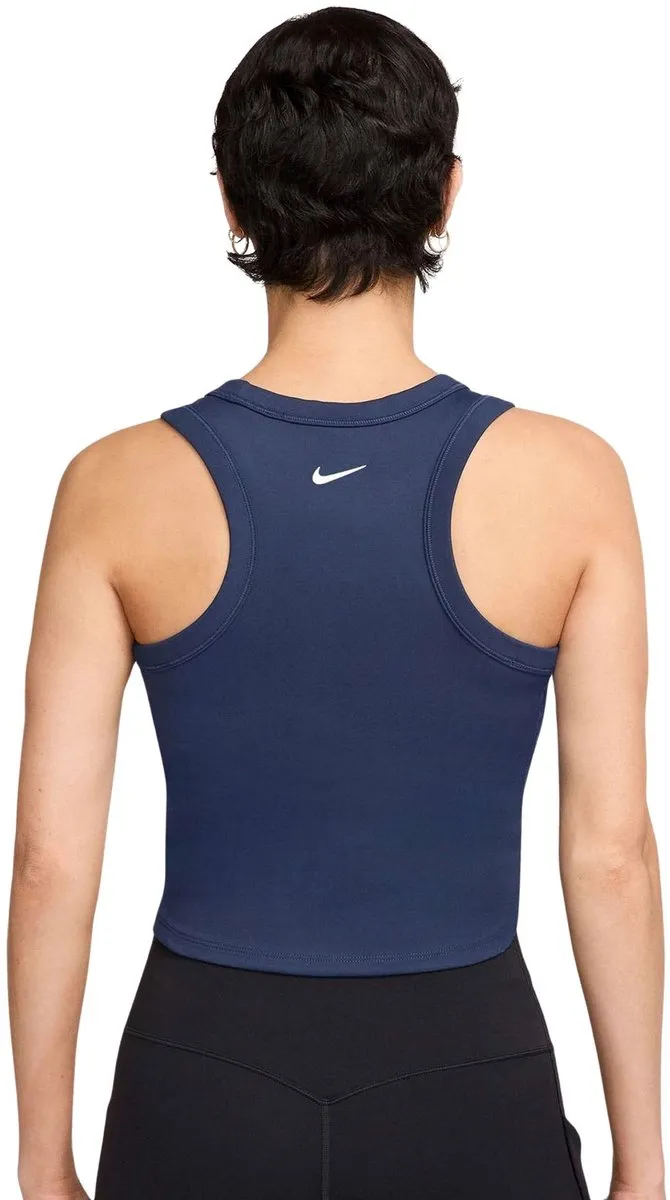 Nike One Fitted Dri-FIT Cropped Tanktop L - Navy