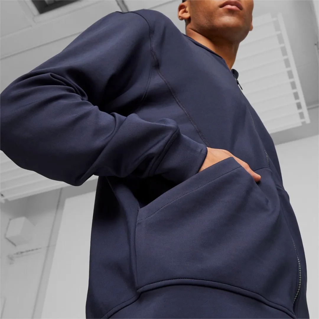 PUMA Fit Double Knit FZ Hoodie L - Blauw