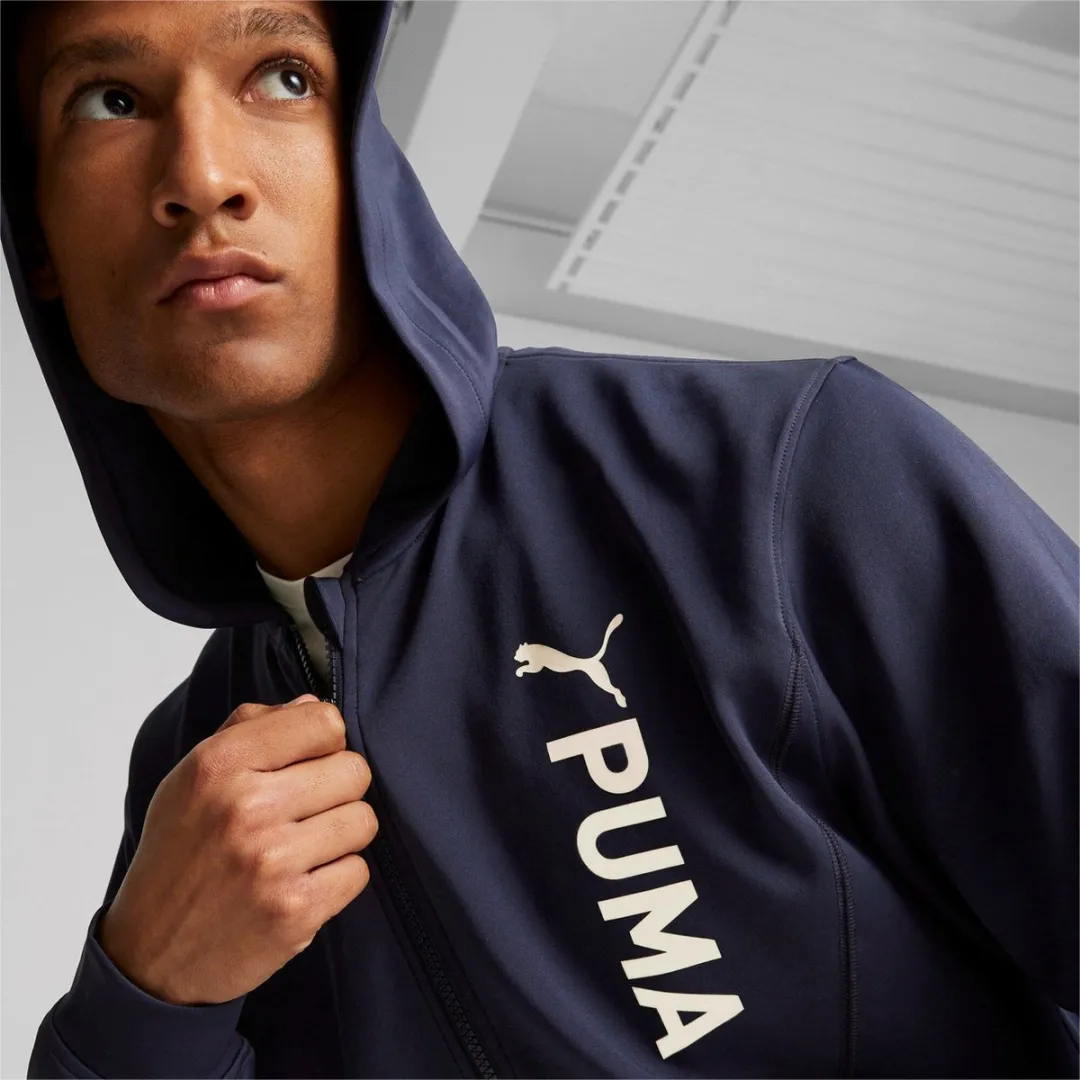 PUMA Fit Double Knit FZ Hoodie L - Blauw