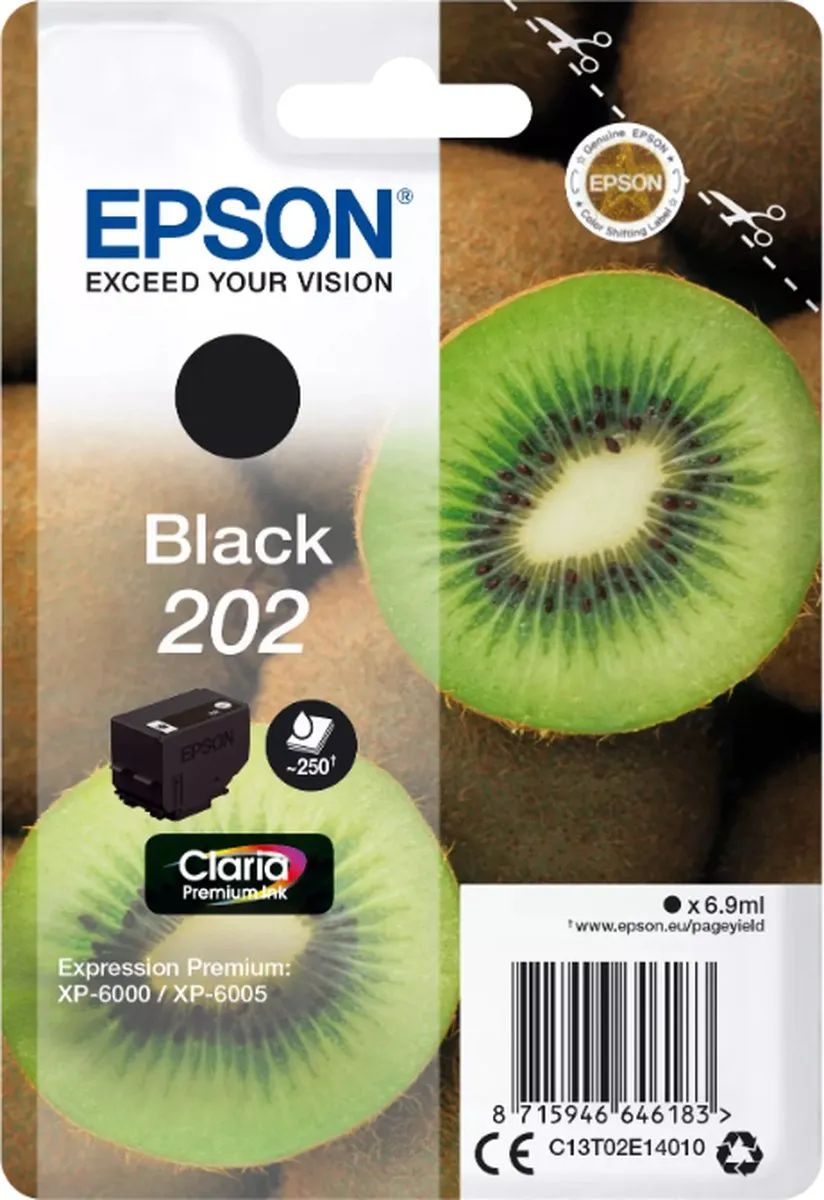 Epson 202 Multipak Inktcartridges - 5 Kleuren - 23.3ml