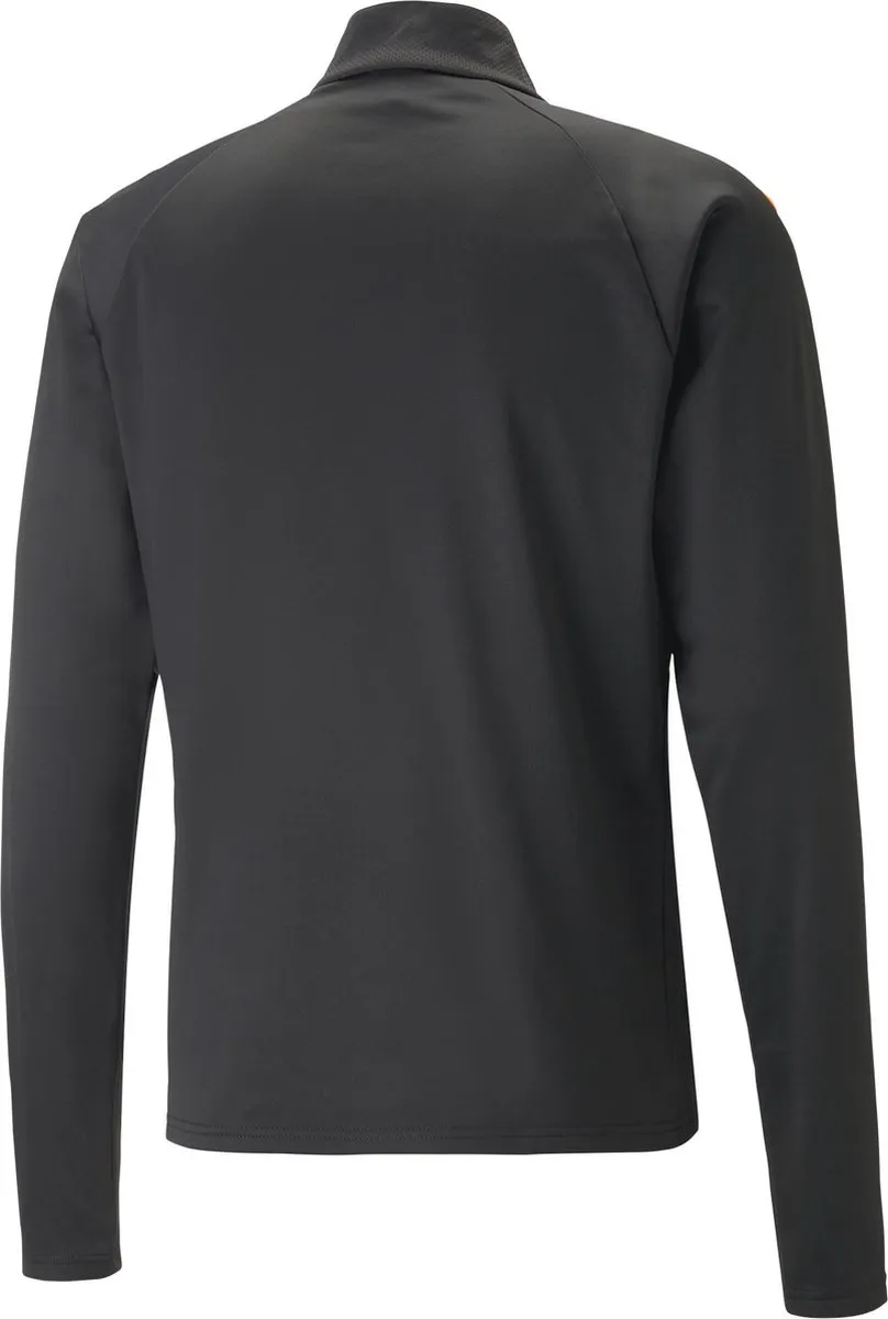 PUMA Teamliga 1/4 Zip Top Heren Sporttrui L - Zwart/Ultra Oranje
