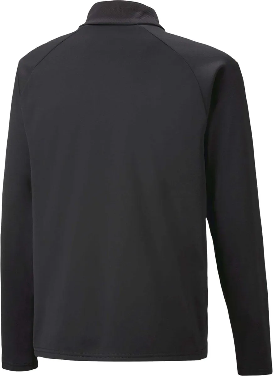 PUMA Teamliga 1/4 Zip Top Heren Sporttrui L - Zwart/Ultra Oranje