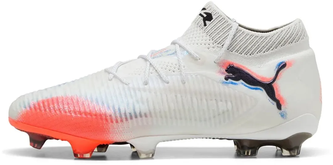 PUMA Future 8 Ultimate FG Voetbalschoenen - 40.5 - Wit/Zwart/Rood