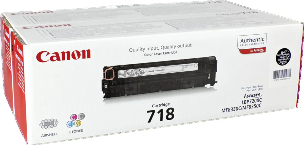 Canon CRG-718 Tonercartridge Zwart - 2 Stuks