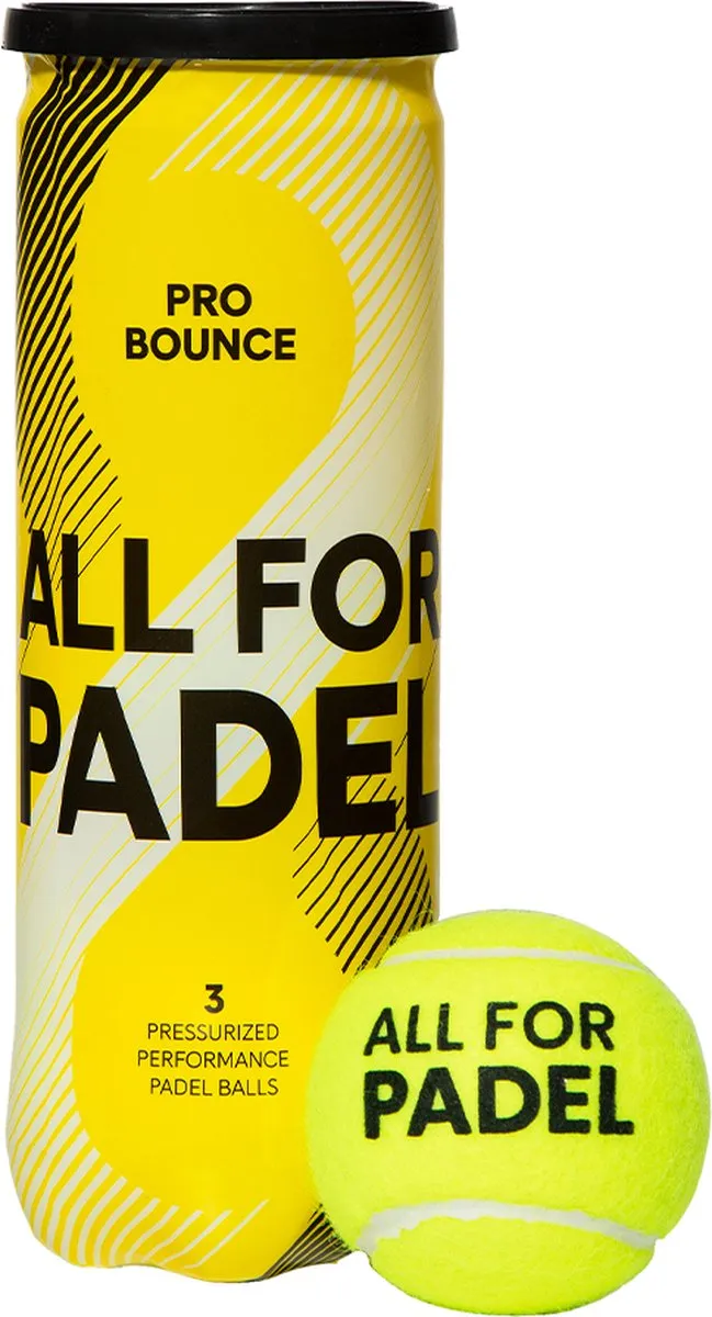 adidas All For Padel AFP Pro Bounce Padelballen - 3 Stuks - Geel