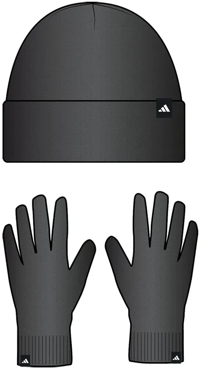 adidas Handschoenen + Beanie Set JN9443 - Zwart - afbeelding 6 van 6