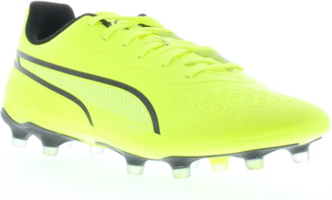 PUMA King Match FG/AG Voetbalschoenen - 46 - Electric Lime/Black