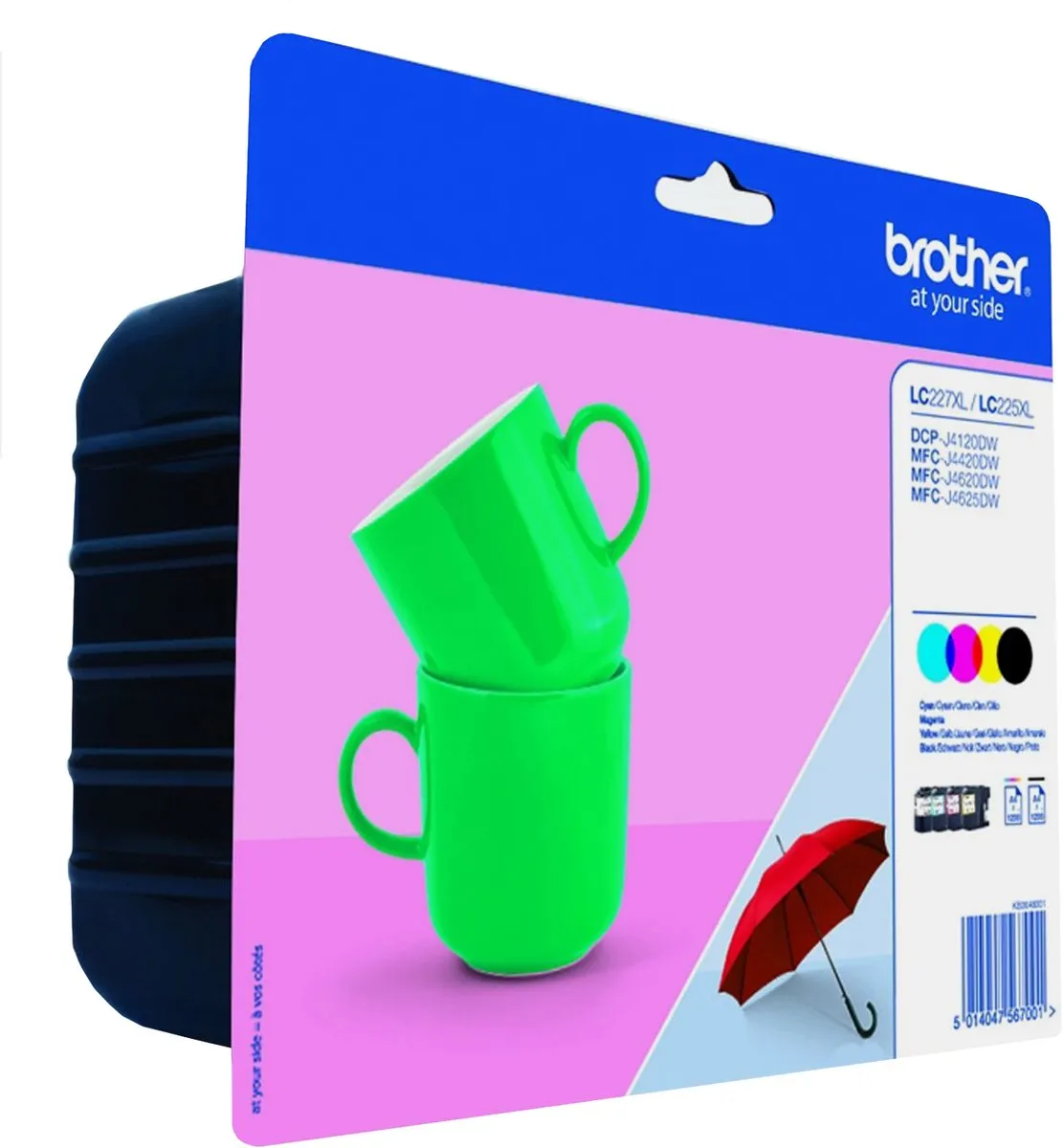 Brother LC-227XLVALBP Inktcartridges - 4 Stuks (XL) - Zwart/Cyaan/Magenta/Geel