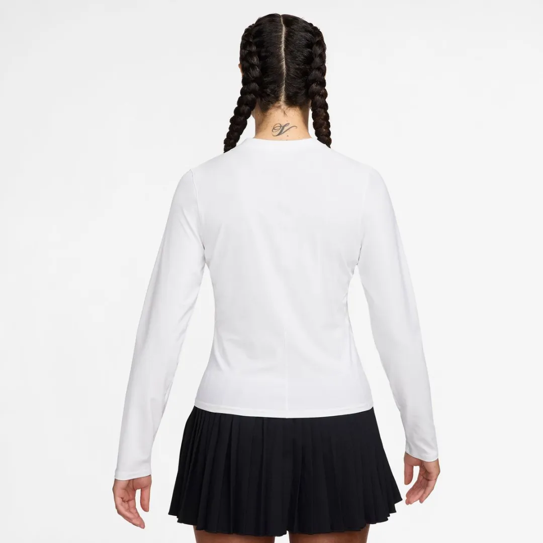Nike Court Advantage Midlayer Shirt Dames L - Wit