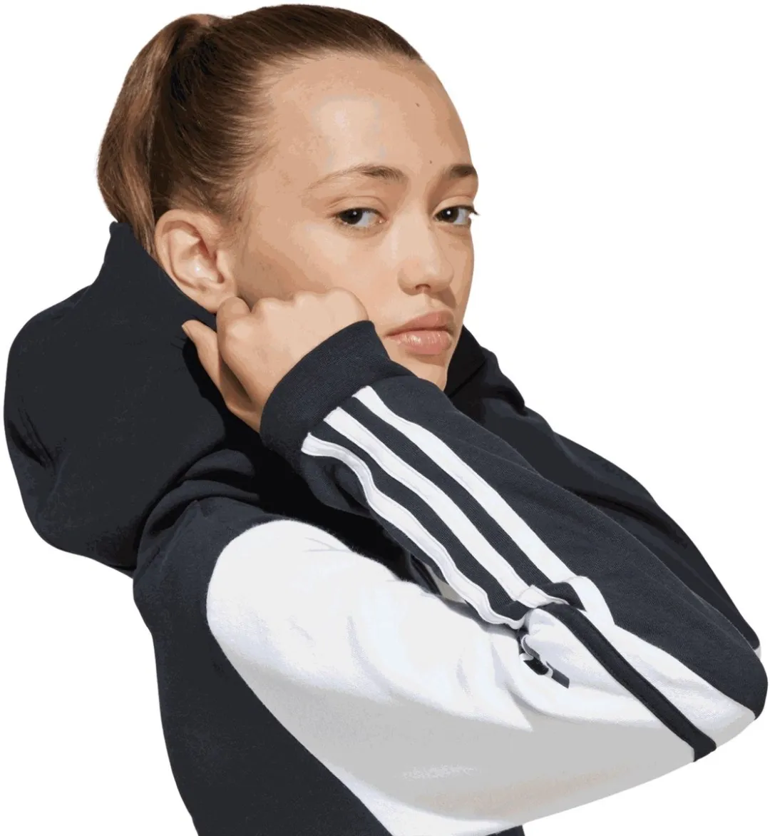 Adidas Squadra 25 Sweat Hoodie Junior 140 - Zwart/Wit
