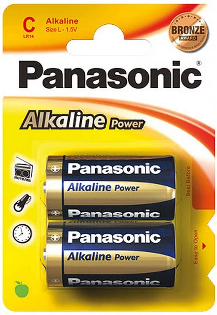 Panasonic LR14 2-BL Alkaline Batterijen C - 2 Stuks