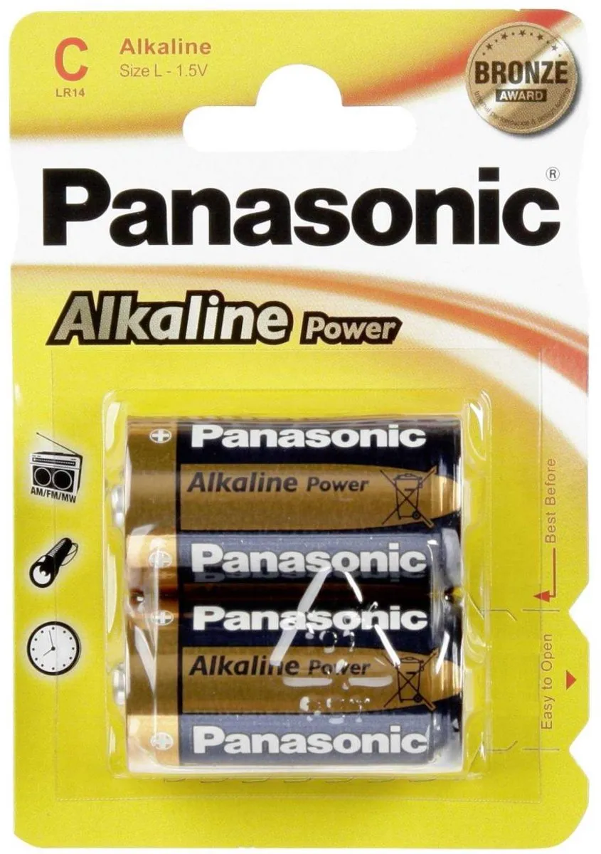 Panasonic LR14 2-BL Alkaline Batterijen C - 2 Stuks