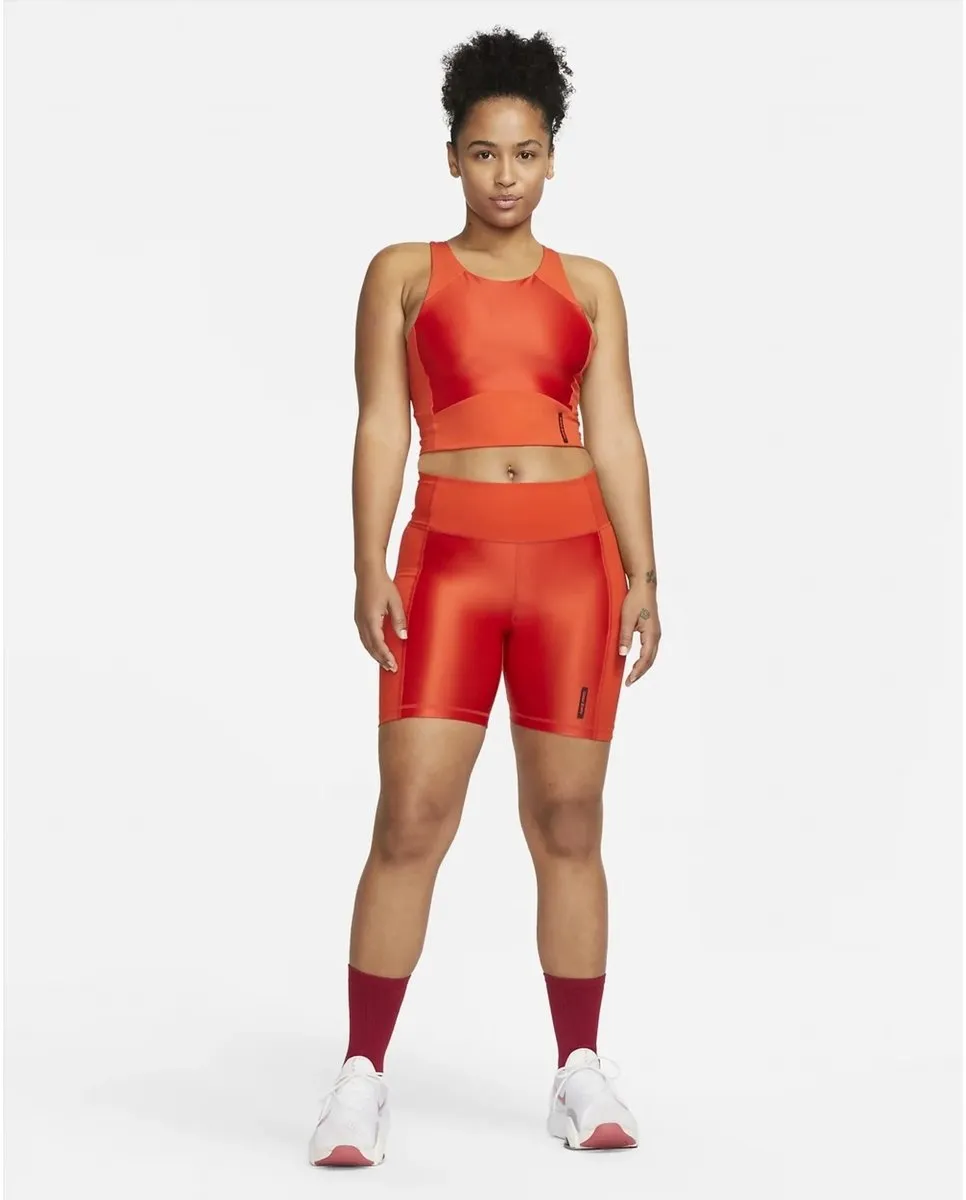 Nike Pro Dames Gymshorts Oranje XXS