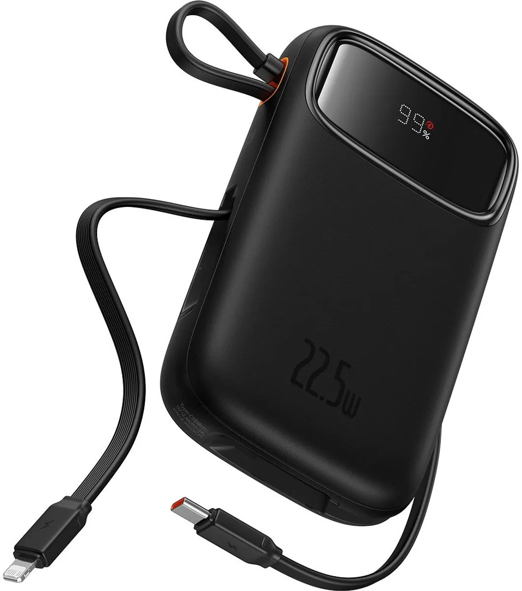 Baseus 10.000mAh Powerbank 20W - USB-C & USB-A - Zwart
