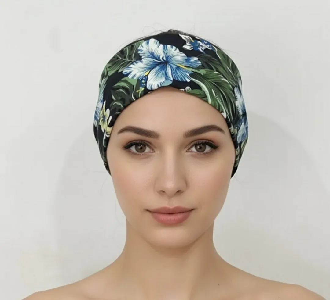 NuveX Haarband Zwart Bloemenprint