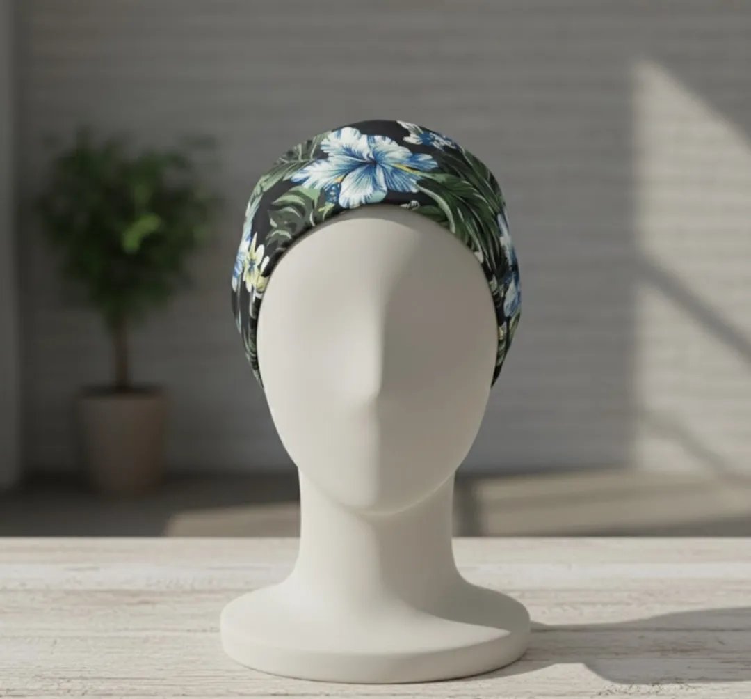 NuveX Haarband Zwart Bloemenprint - 1 Stuk