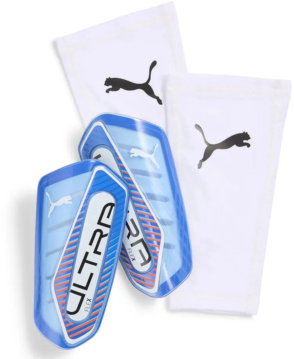 PUMA Ultra Flex Scheenbeschermers - Blauw/rood/wit M