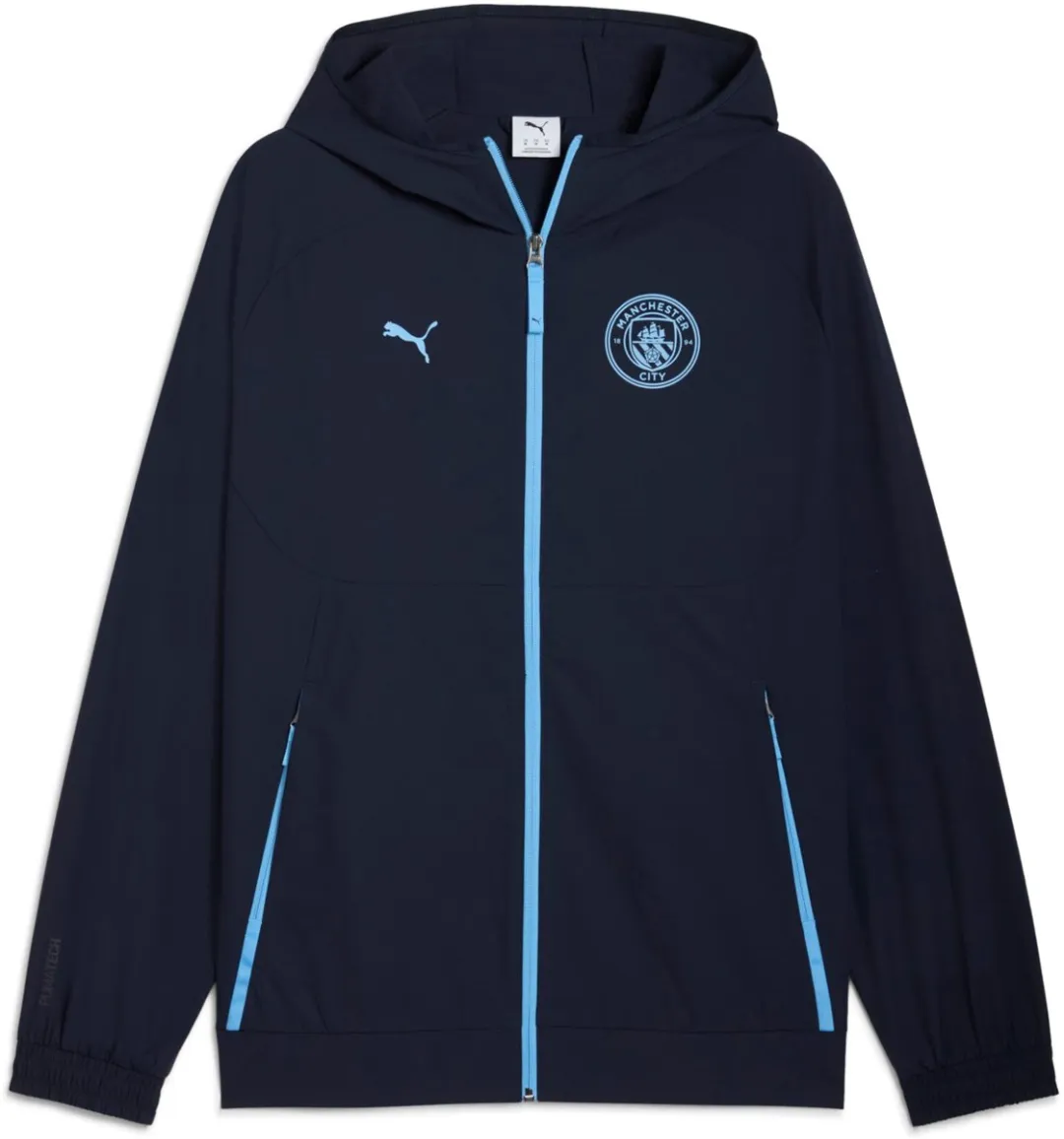 PUMA Manchester City Trainingsjack Woven 2025/26 - M - Grijs/Groen