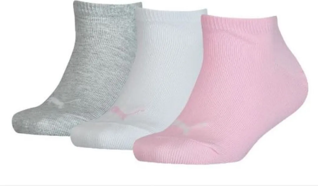 PUMA Kids Invisible 3P Sokken - 3 Stuks Roze