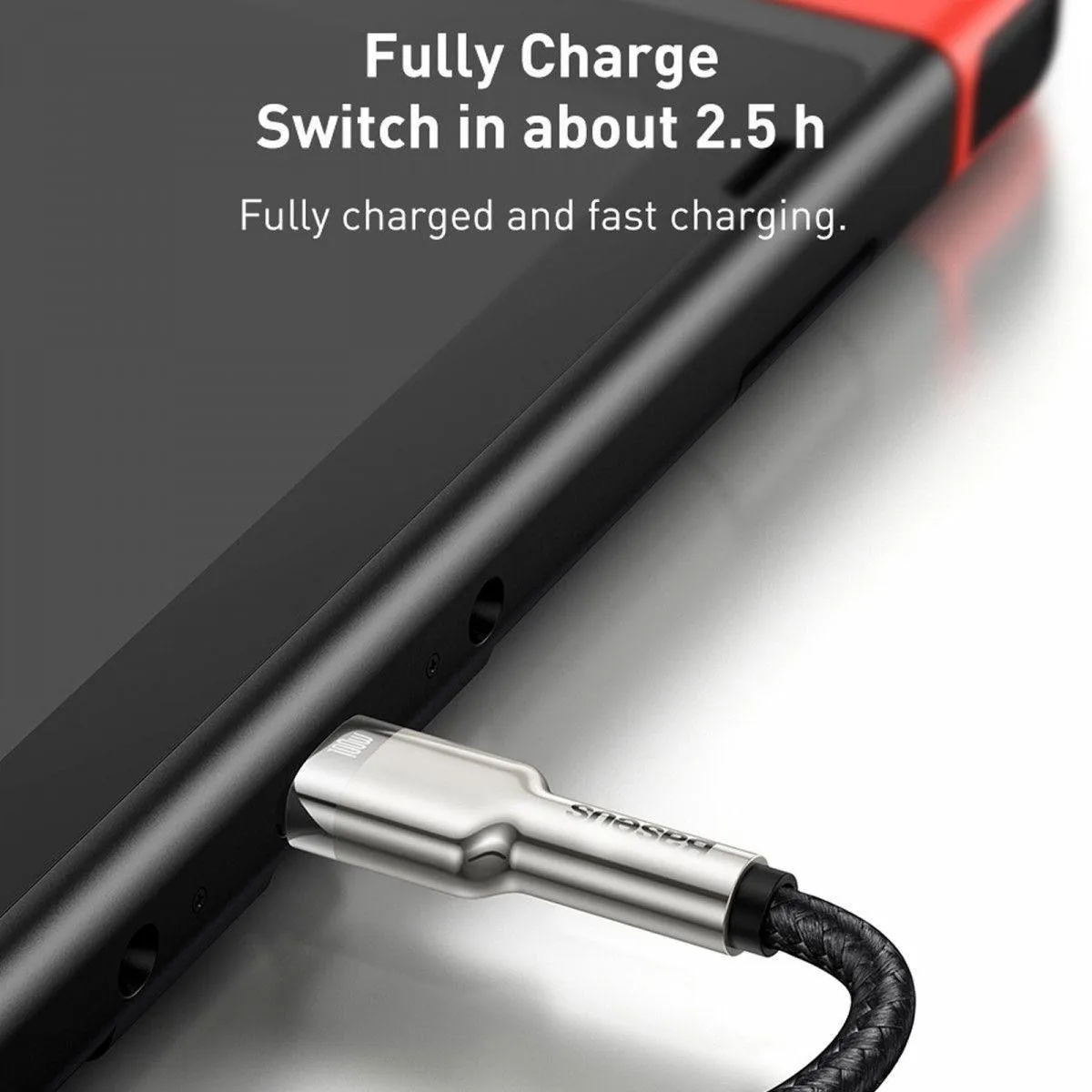 Baseus Cafule Series USB-C naar USB-C Kabel CATJK-C01 100W - 1m - Zwart