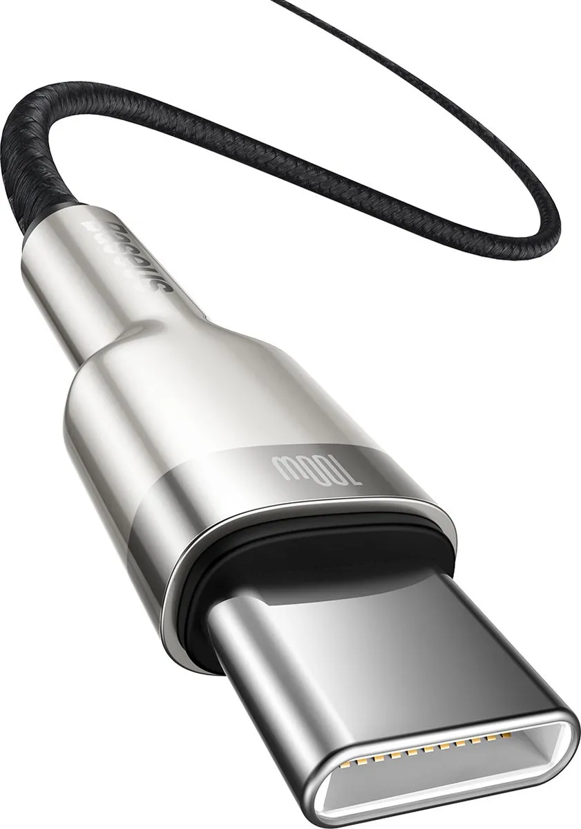 Baseus Cafule Series USB-C naar USB-C Kabel CATJK-C01 100W - 1m - Zwart