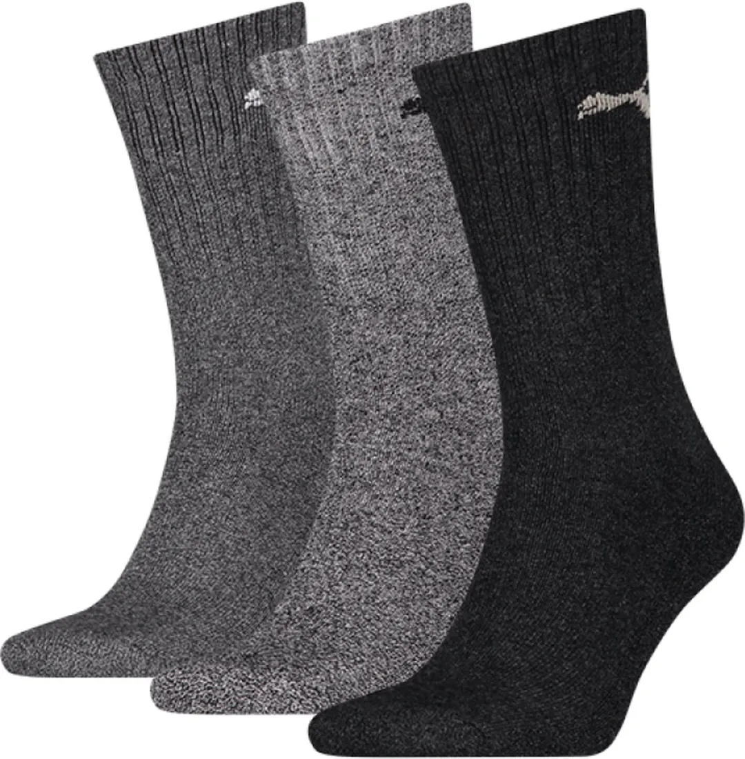 PUMA Basic Sportsokken - 9 Paar - Maat 39/42 - Antraciet/Grijs