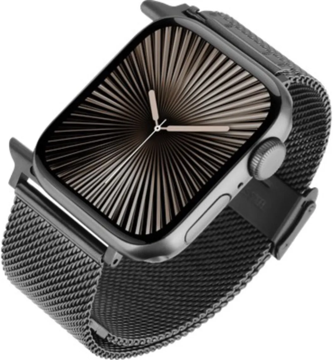 Just in Case Silksteel Horlogebandje Apple Watch - 44/45/46/49mm - Zwart - afbeelding 3 van 6
