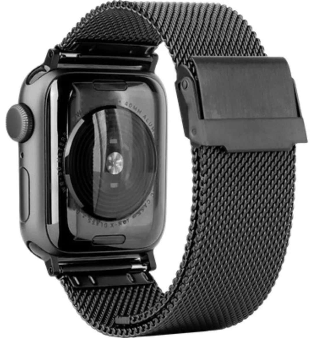 Just in Case Silksteel Horlogebandje Apple Watch - 44/45/46/49mm - Zwart - afbeelding 2 van 6