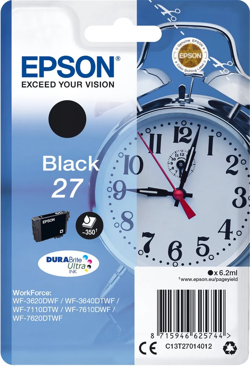 Epson C13T27014012 Zwart Inktcartridge - 200 pagina's