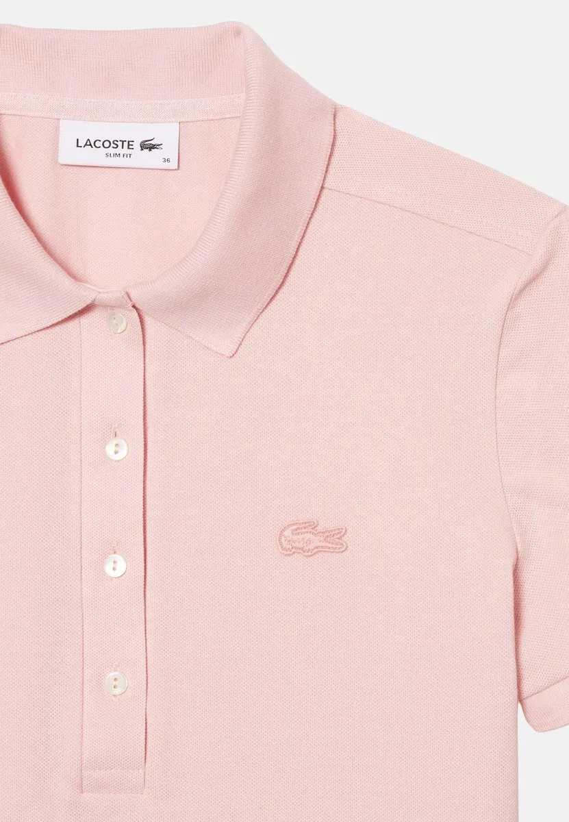 Lacoste Slim Fit Piqué Polo Dames - Maat 44 - Roze