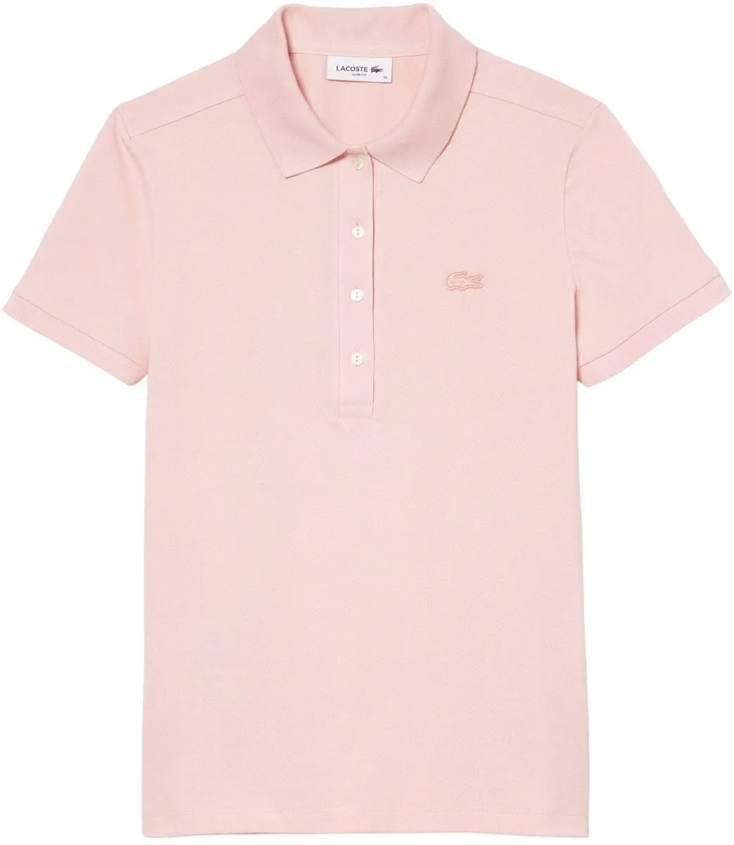 Lacoste Slim Fit Piqué Polo Dames - Maat 44 - Roze - afbeelding 6 van 6
