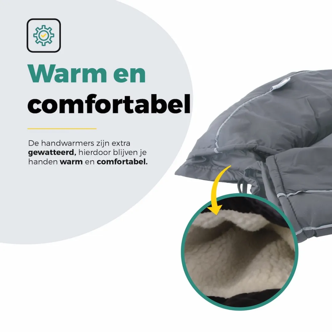 Voltano Handwarmers Fiets Handschoenen - Grijs