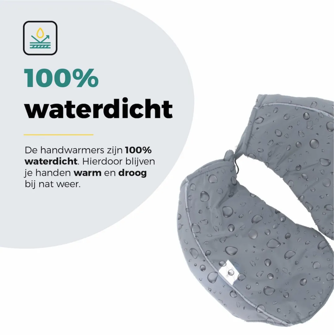Voltano Handwarmers Fiets Handschoenen - Grijs