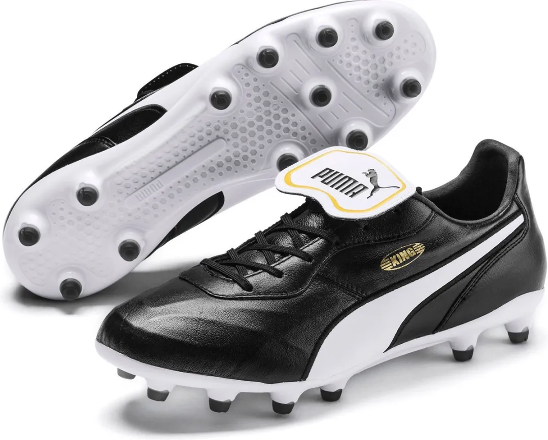 PUMA King Top FG Sportschoenen 39 - Zwart/Wit/Goud