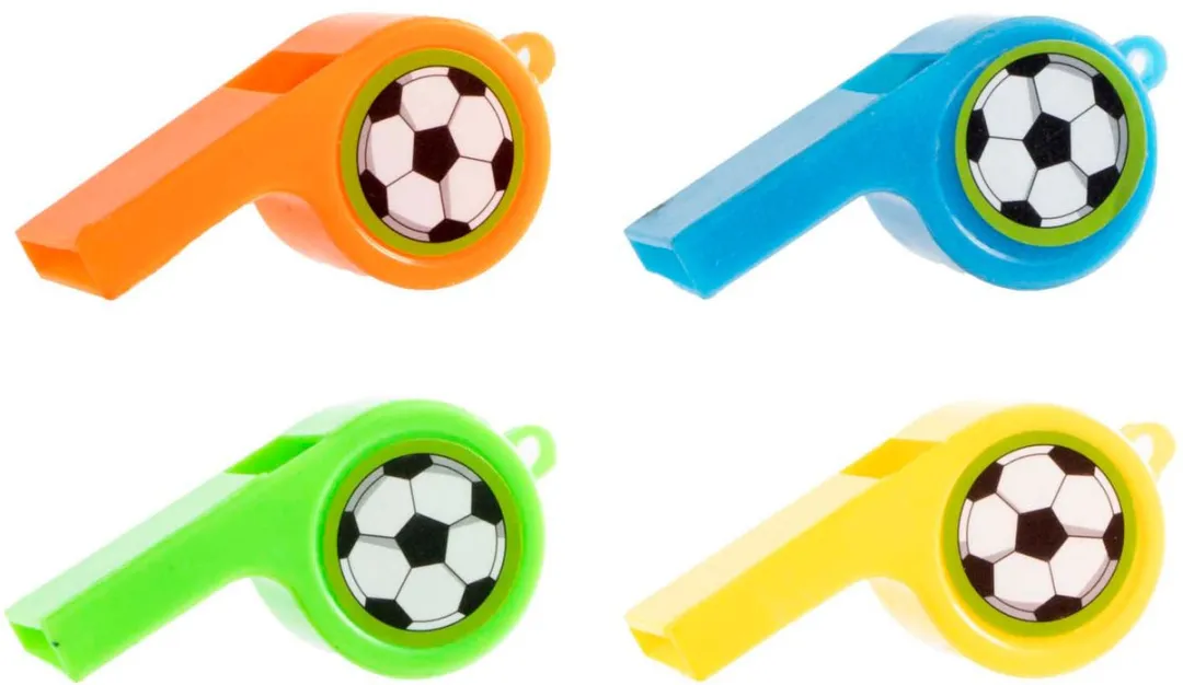 Jono Toys Voetbalfluitjes - 12 Stuks - Multi Kleuren