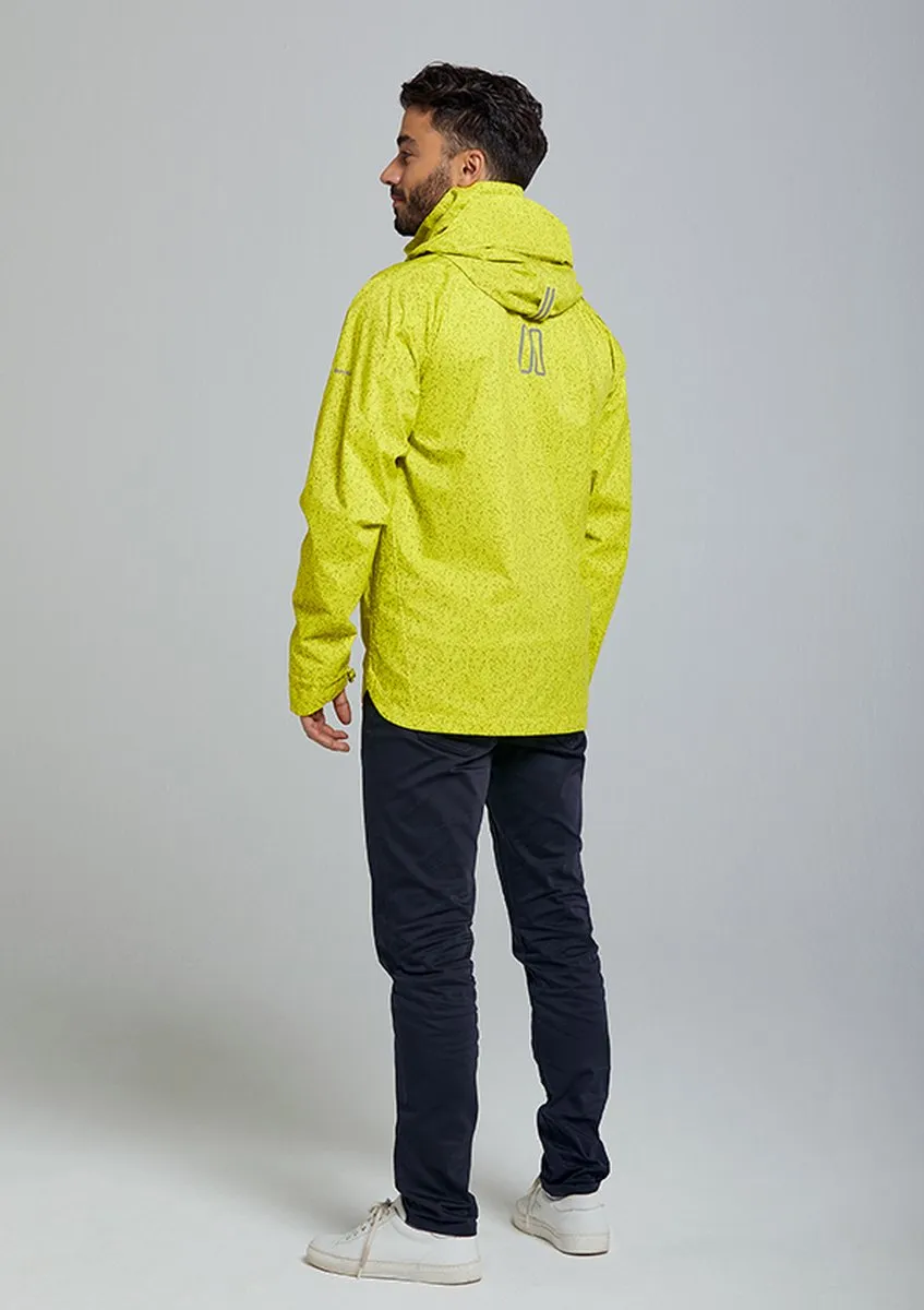 Basil Skane HiVis Regenjas - Heren - Neongeel - Maat L