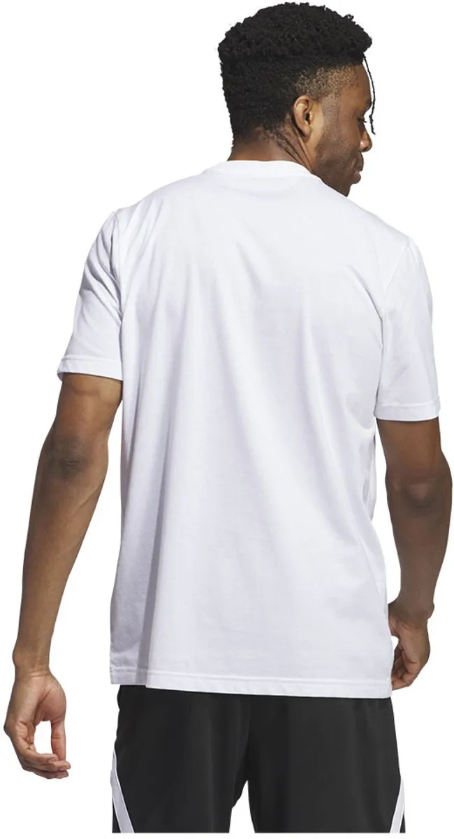 Adidas Hoops Logo Performance T-shirt - Wit - L
