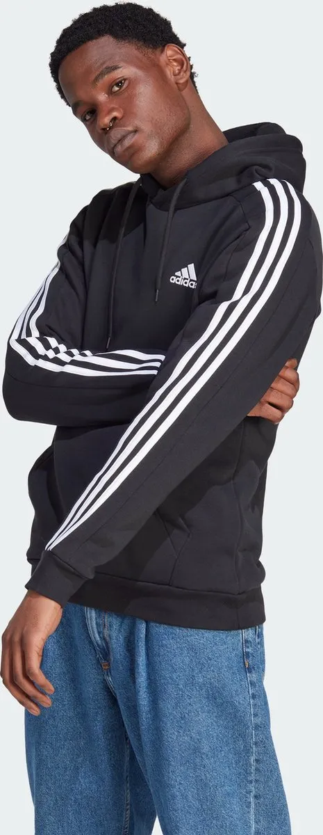 adidas Sportswear Essentials Fleece 3-Stripes Hoodie M - Zwart
