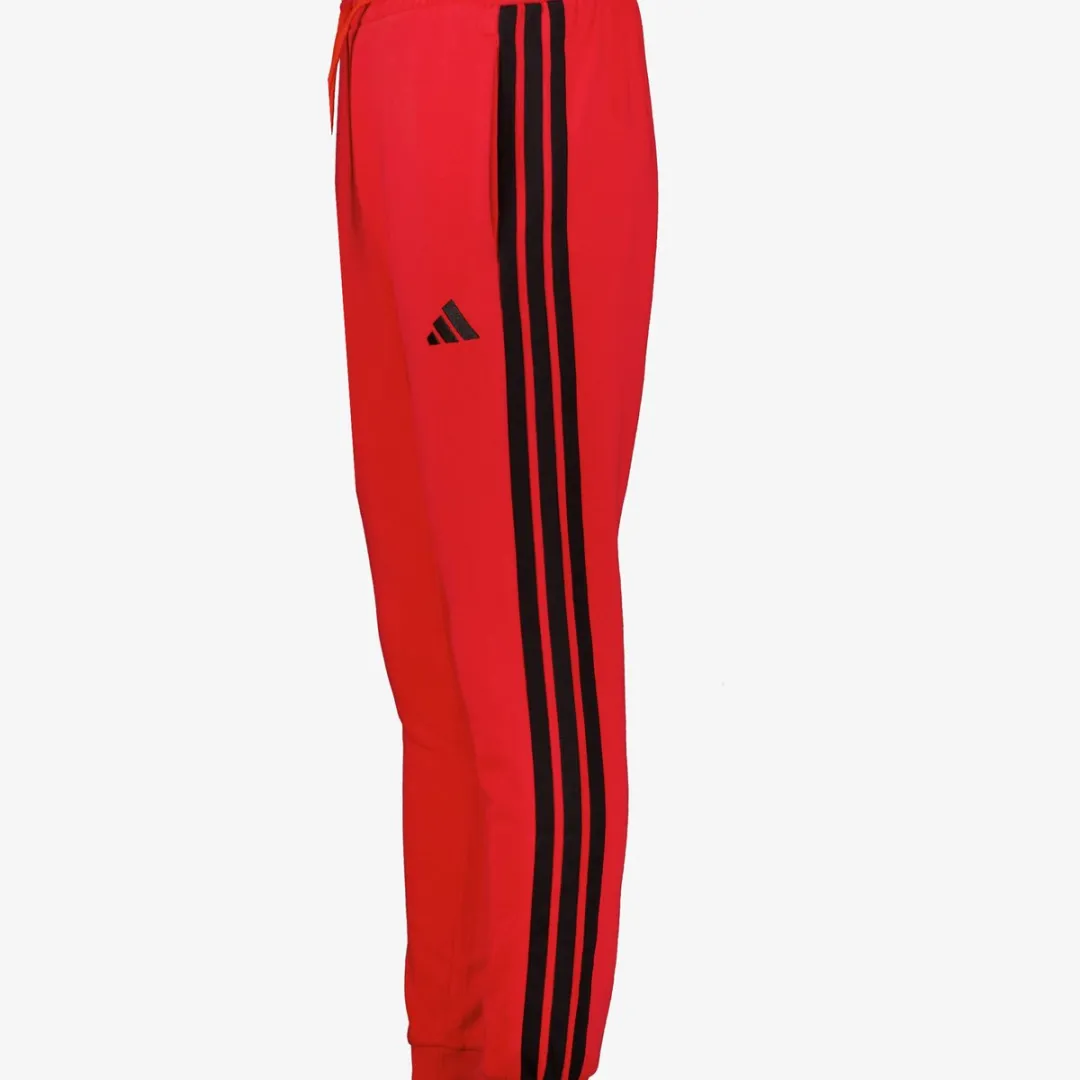 Adidas M 3S FL TC PT Heren Joggingbroek - XXL - Rood