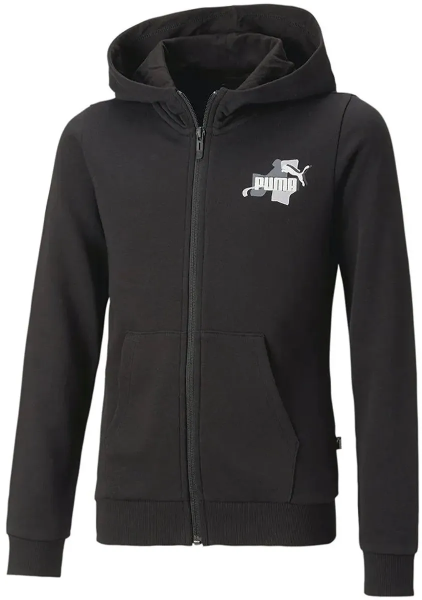 PUMA Ess+ Street Art Full Sweatshirt - 4-5 jaar - Zwart