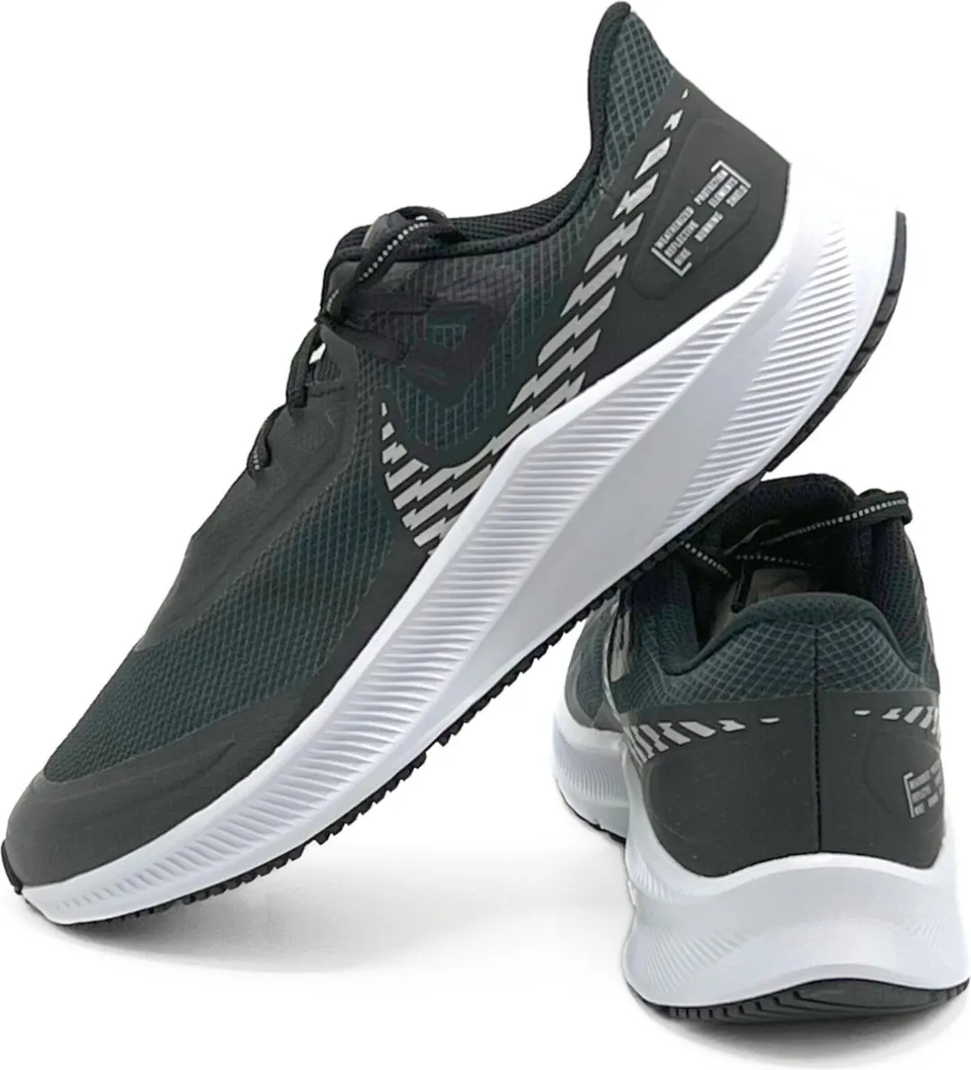 Nike Quest 3 Shield CQ8894-001 Sportschoenen - 44.5 - Zwart/Wit