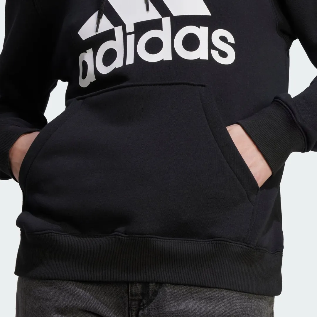 adidas Essentials Big Logo Fleece Hoodie HZ2984 - Zwart - XS